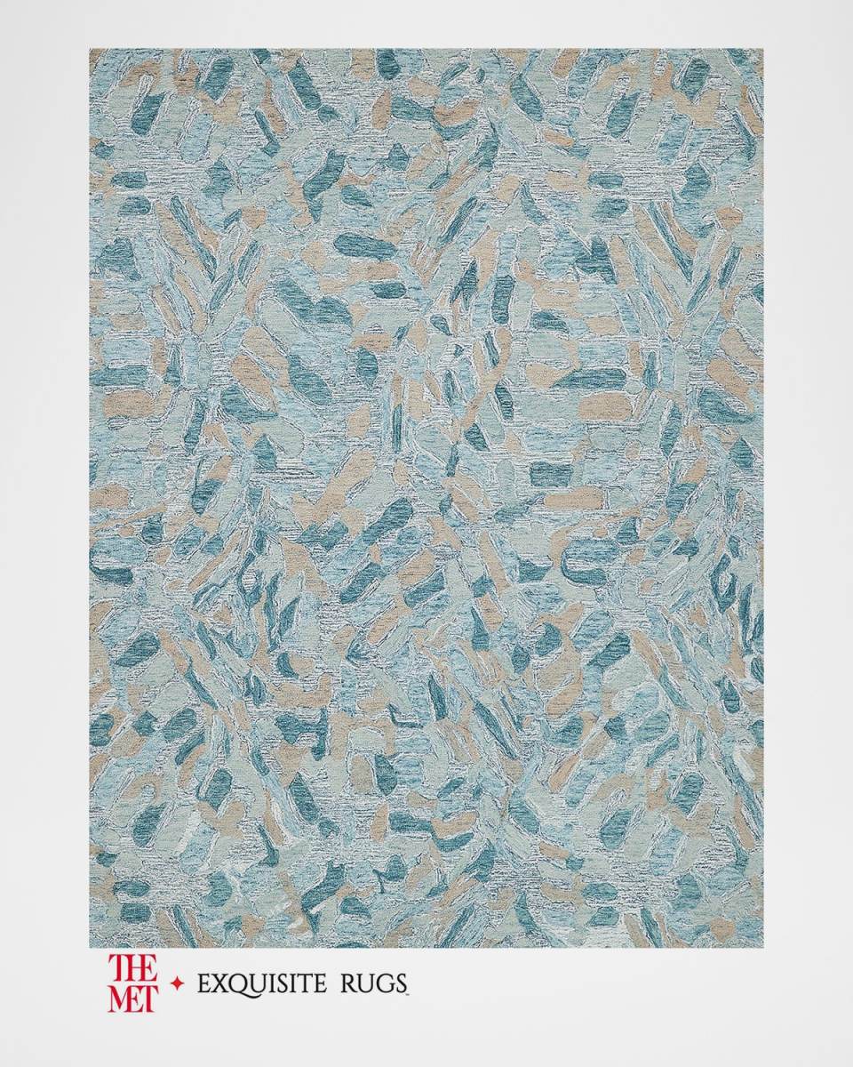 Botanica Hand-Tufted Turquoise Rug, 6' x 9'